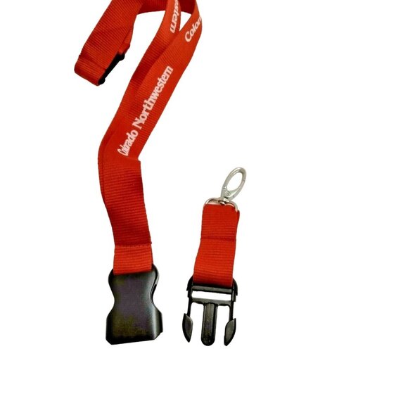 Colorado Northwestern College Lanyard ID Badge Neck Strap Holder Red Detachable - Picture 1 of 6